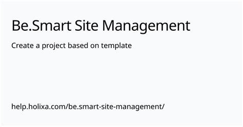 holixa login|Be.Smart Site Management